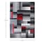 Flash Furniture Red 5' x 7' Modern Color Blocked Area Rug ACD-RGTRZ861-57-RD-GG - alternate 4